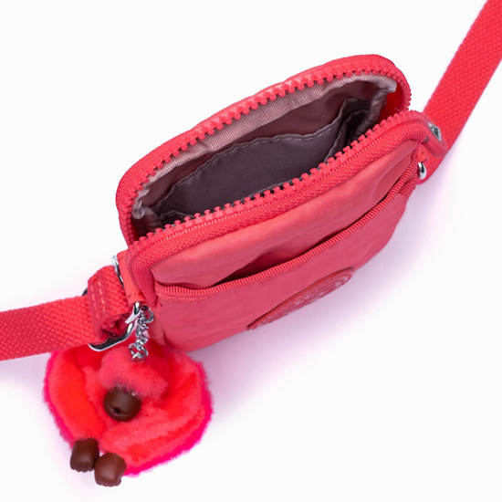 Tally Crossbody Phone Bag, Grapefruit Tonal Zipper, large