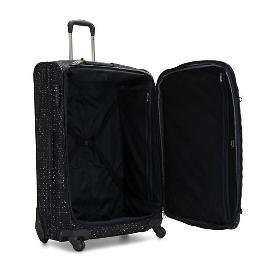 Large Printed Rolling Luggage, Tile Print, large