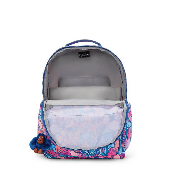 Seoul Large Printed 15" Laptop Backpack, Tropical Bloom, large