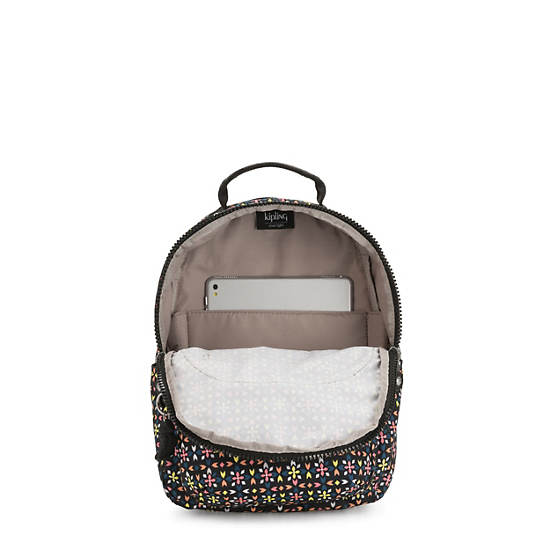 Seoul Small Printed Tablet Backpack, Floral Mozzaik, large