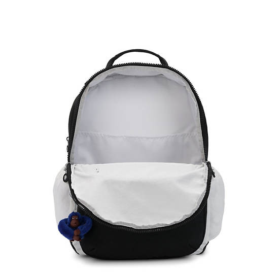 Seoul Go Extra Large 17" Laptop Backpack, Black white Combo, large