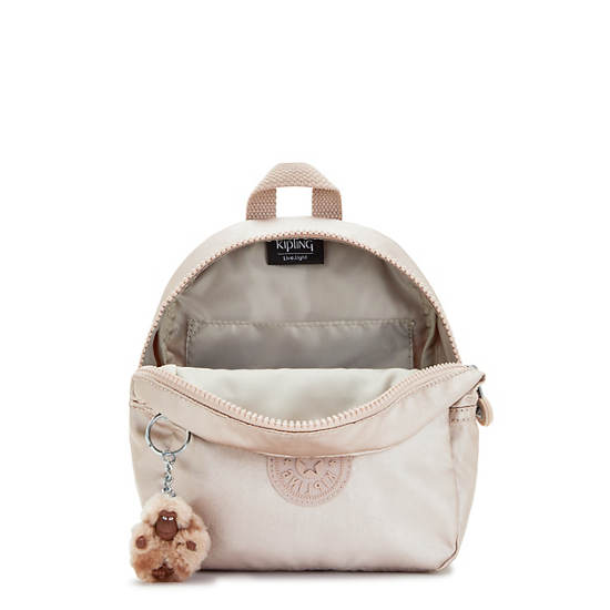 Winnifred Metallic Mini Backpack, Quartz Metallic, large Winnifred Metallic Mini Backpack, Quartz Metallic, large