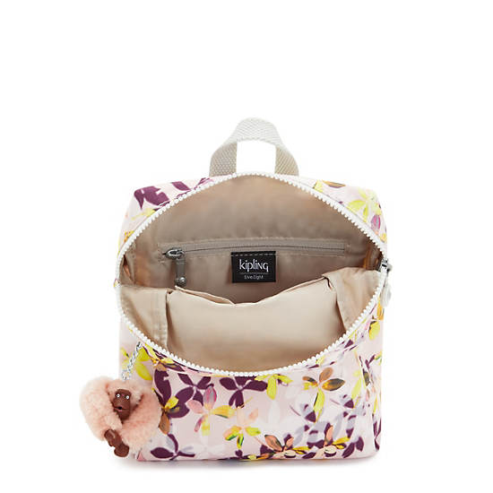 Daphane Mini Printed Backpack, Blush Metallic Block, large
