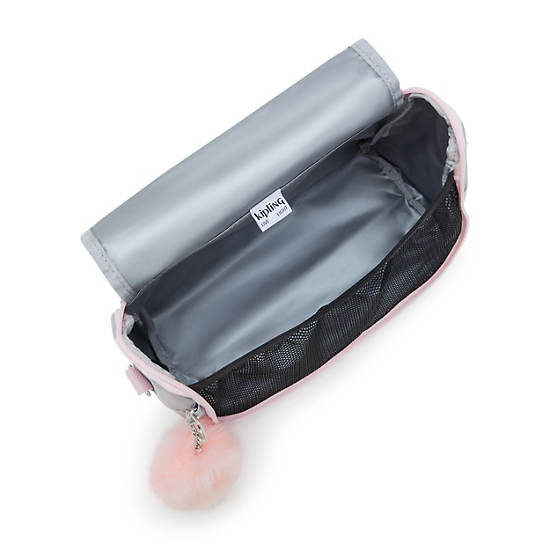 New Kichirou Metallic Lunch Bag, Ice Silver Metallic, large