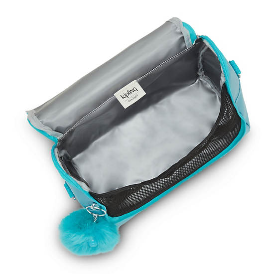 New Kichirou Metallic Lunch Bag, Natural Aqua Metallic, large