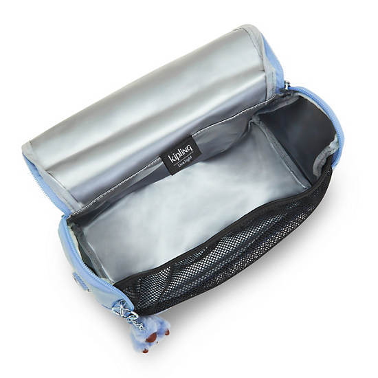 New Kichirou Metallic Lunch Bag, True Blue Grey, large