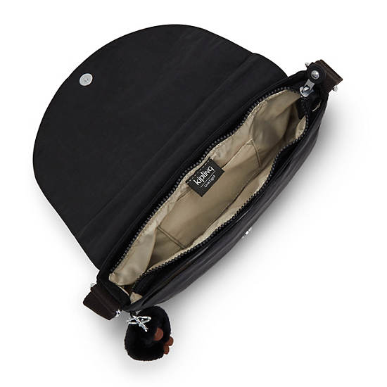 Claren Crossbody Bag, Black Tonal, large