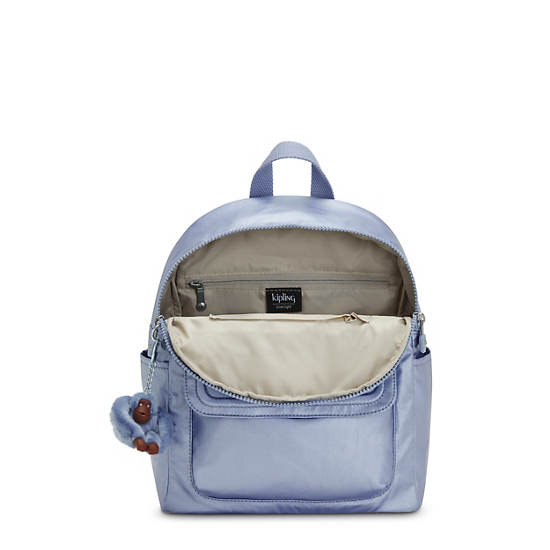 Matta Up Metallic Backpack, Clear Blue Metallic, large