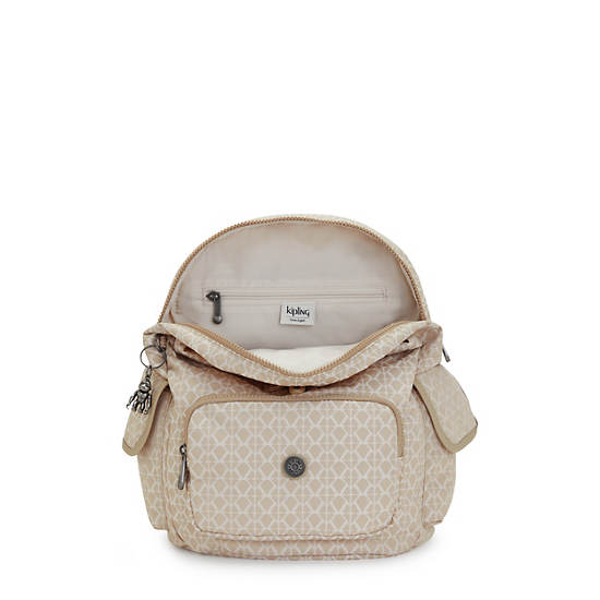 City Pack Small Backpack, Signature Beige, large