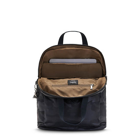 Kazuki 15" Laptop Backpack, Black Camo Embossed, large