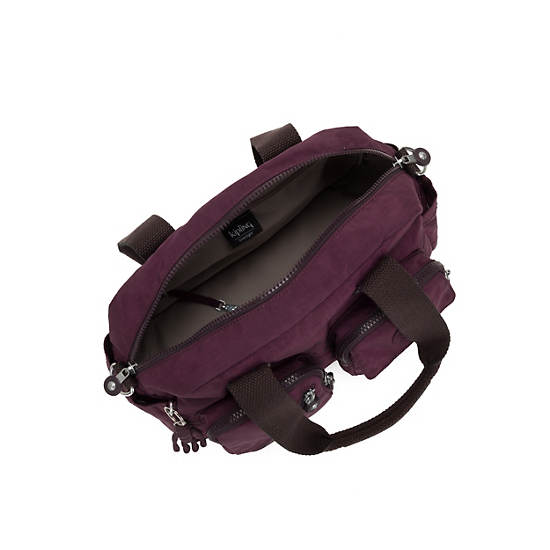 Defea Shoulder Handbag, Dark Plum, large