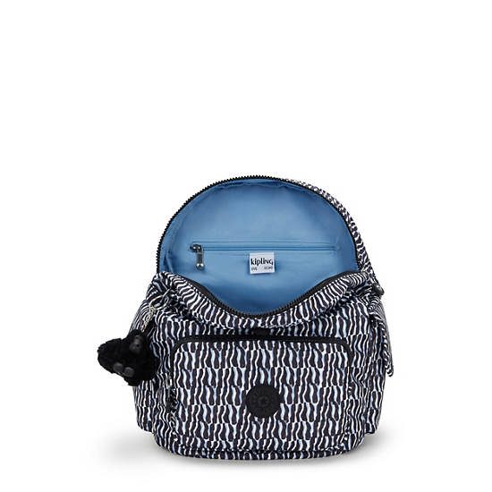 City Pack Small Printed Backpack, Holiday Waves, large