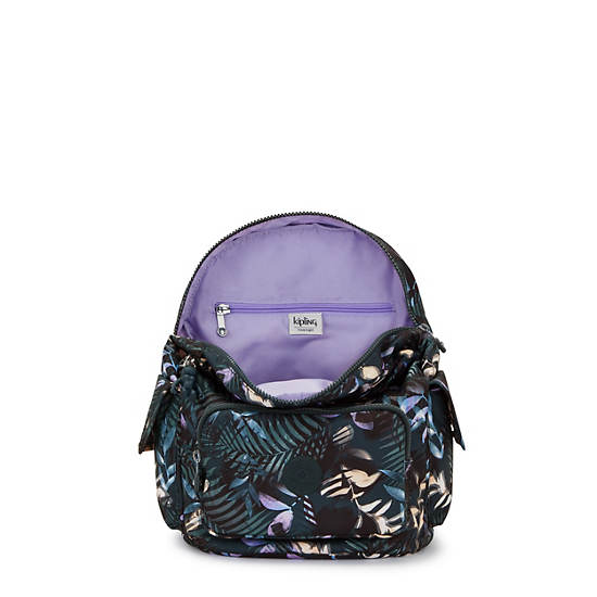 City Pack Small Printed Backpack, Moonlit Forest, large