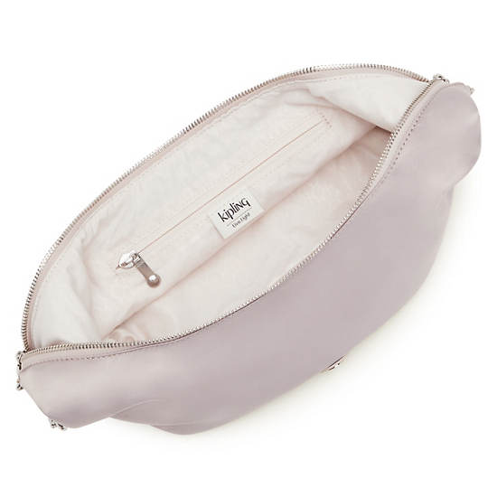Hania Metallic Shoulder Bag, Glow Satin, large