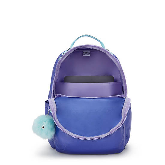 Seoul Large Metallic 15" Laptop Backpack, Rainbow, large