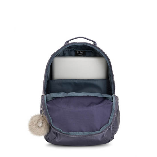 Seoul Large Metallic 15" Laptop Backpack, Enchanted Purple Metallic, large