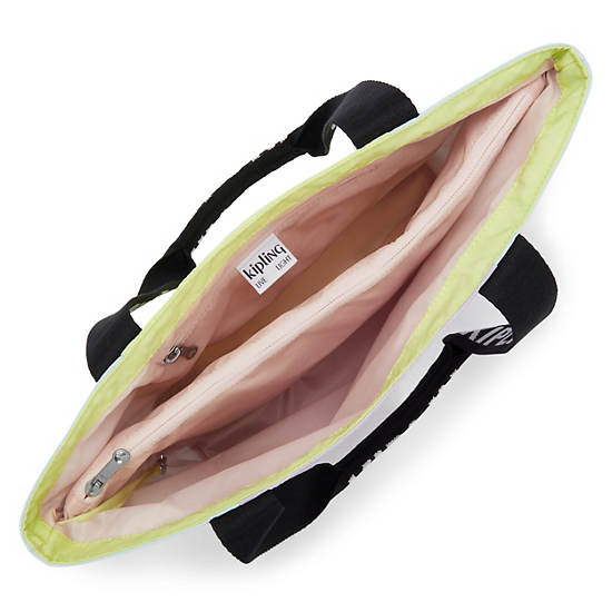 Hye Laptop Tote Bag, Lavender Block, large