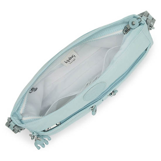 New Angie Crossbody Bag, Fairy Aqua Metallic, large