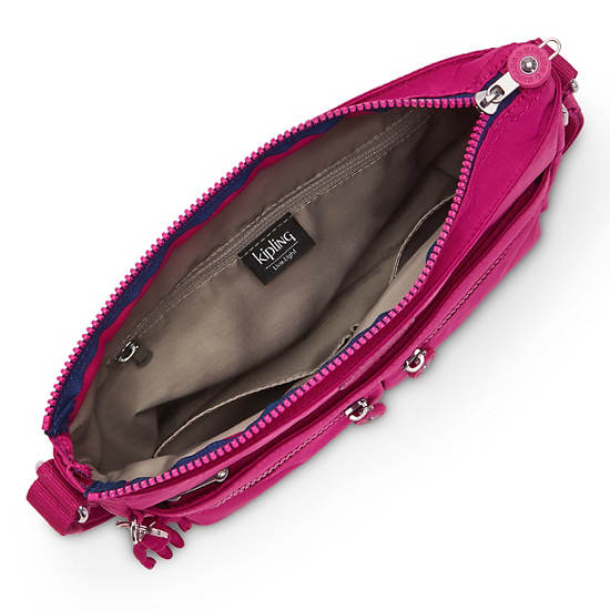 New Angie Crossbody Bag, Pink Fuchsia, large