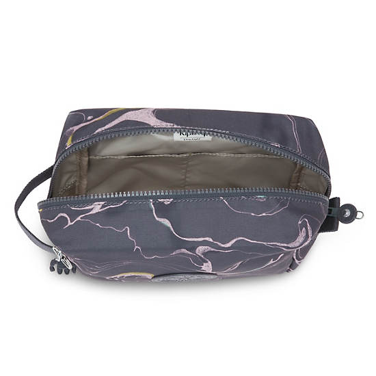 Parac Small Printed Toiletry Bag, Soft Marble, large