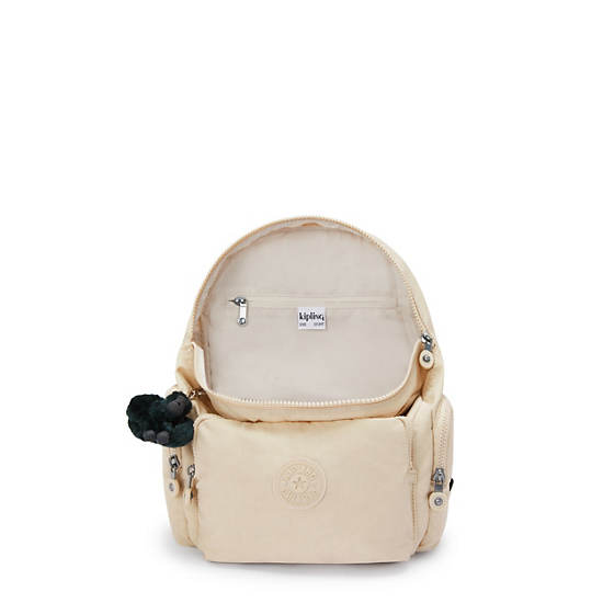 City Zip Small Backpack, Back To Beige, large