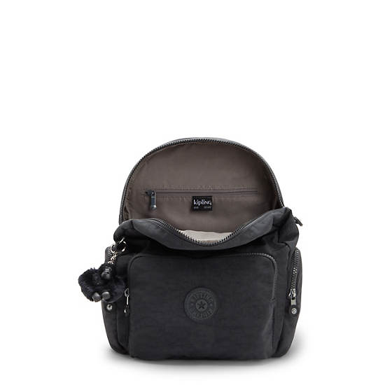 City Zip Small Backpack, Black Noir, large
