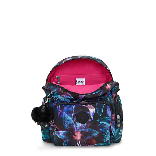 City Zip Mini Printed Backpack, Spectral Orchid, large