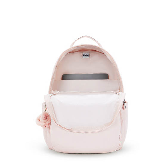 Seoul Large Metallic 15" Laptop Backpack, Pink Shine, large