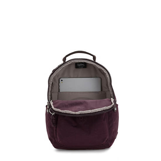 Seoul Small Tablet Backpack, Dark Plum, large