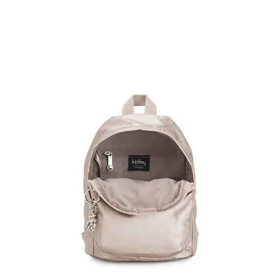Delia Compact Metallic Convertible Backpack, Metallic Glow, large
