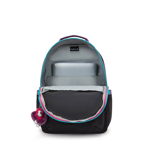 Seoul Large 15" Laptop Backpack, WavePop Jet Black, large