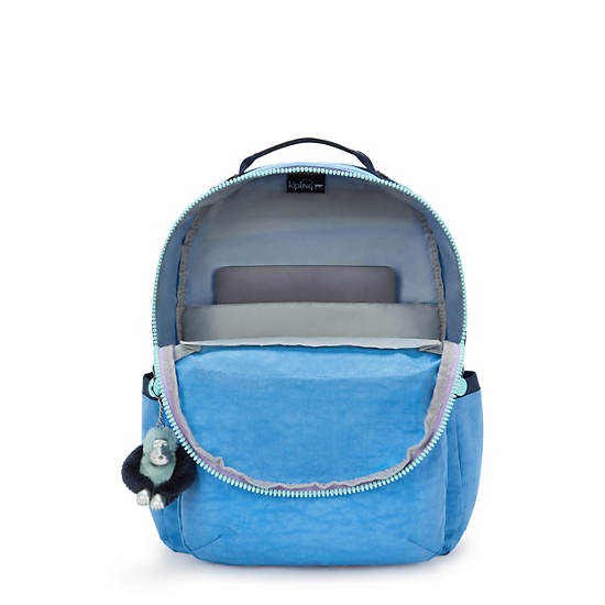 Seoul Large 15" Laptop Backpack, WavePop Bouncy Blue, large