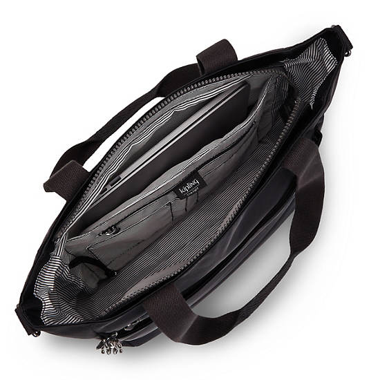 Sunhee Laptop Tote Bag, Rich Black, large