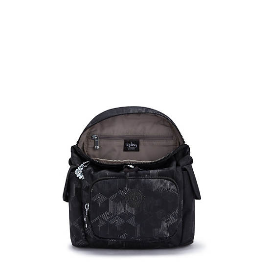 City Pack Mini Printed Backpack, Hurray Black, large