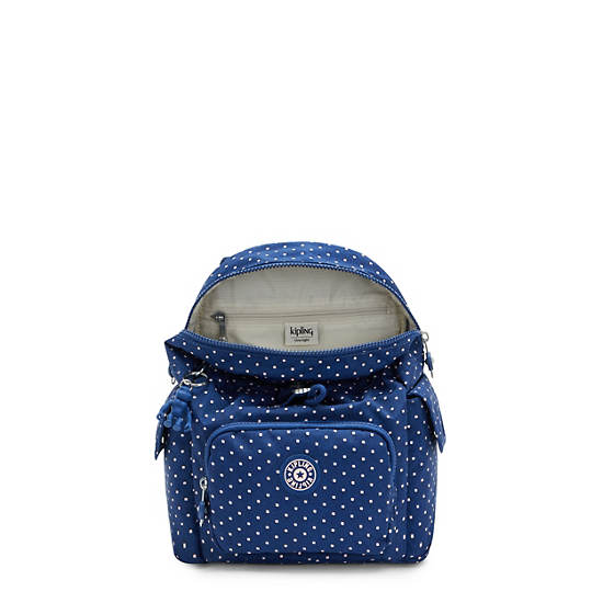 City Pack Mini Printed Backpack, Soft Dot Blue, large