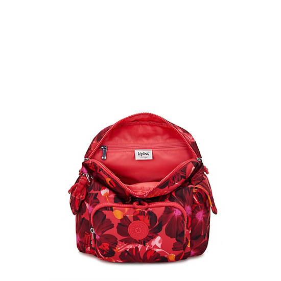 City Pack Mini Printed Backpack, Poppy Floral, large