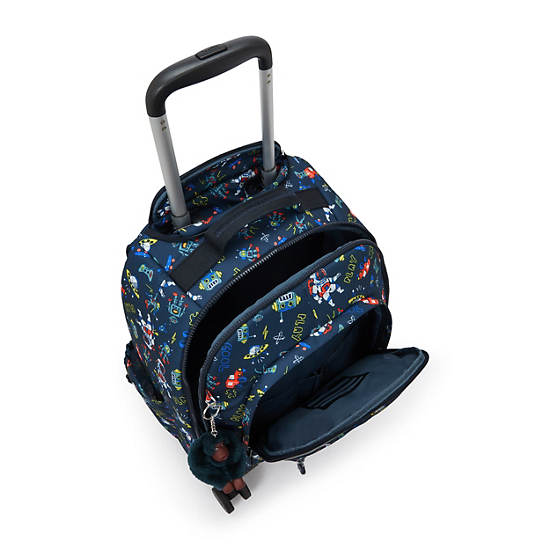 New Zea Printed 15" Laptop Rolling Backpack, Cool Orange, large