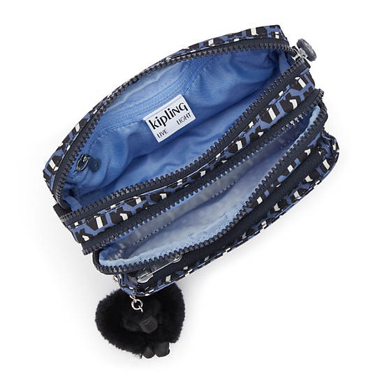 Abanu Multi Printed Convertible Crossbody Bag, 3D K Blue, large