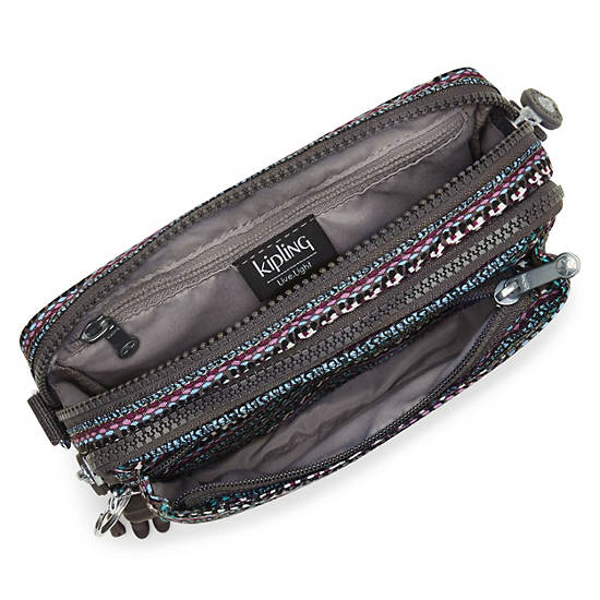 Abanu Multi Printed Convertible Crossbody Bag, Stripy Dots, large
