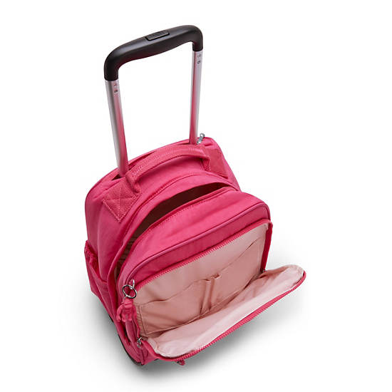 Gaze Large Rolling Backpack, Primrose Pink Satin, large