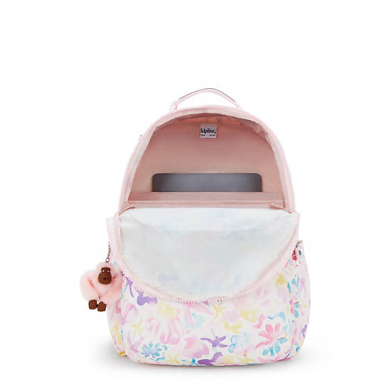 Seoul Large Printed 15" Laptop Backpack, Aqua Sea, large