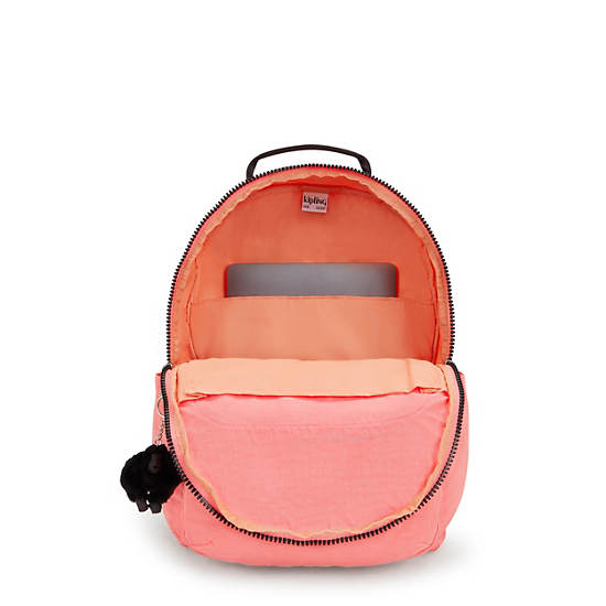 Seoul Large 15" Laptop Backpack, Peach Peace, large