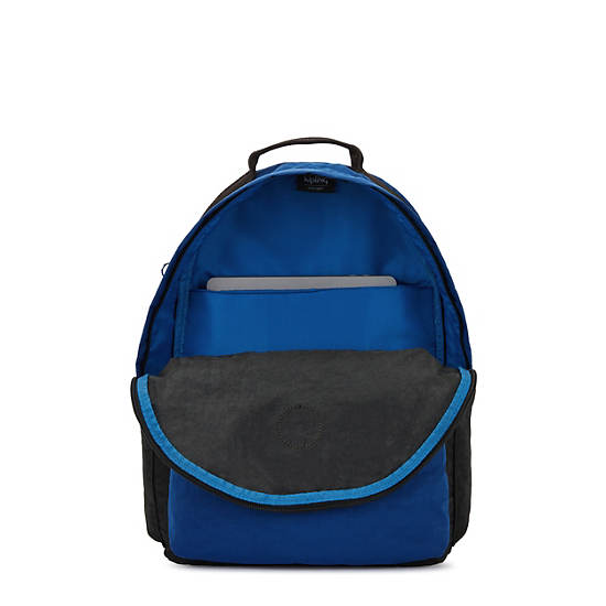 Damien Large Laptop Backpack, Black Blue Beige, large Damien Large Laptop Backpack, Black Blue Beige, large