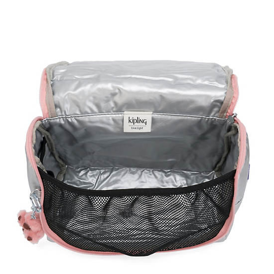 New Kichirou Metallic Lunch Bag, Jet Black Stripe, large