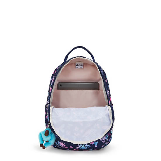 Seoul Small Printed Tablet Backpack, Butterfly Fun, large