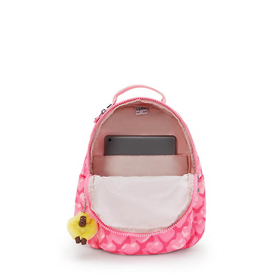 Seoul Small Printed Tablet Backpack, Adorable Hearts, large