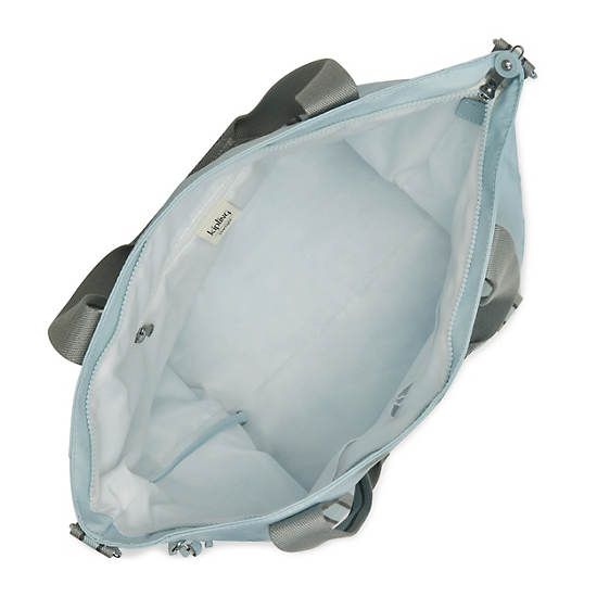 Asseni Tote Bag, Fairy Aqua Metallic, large