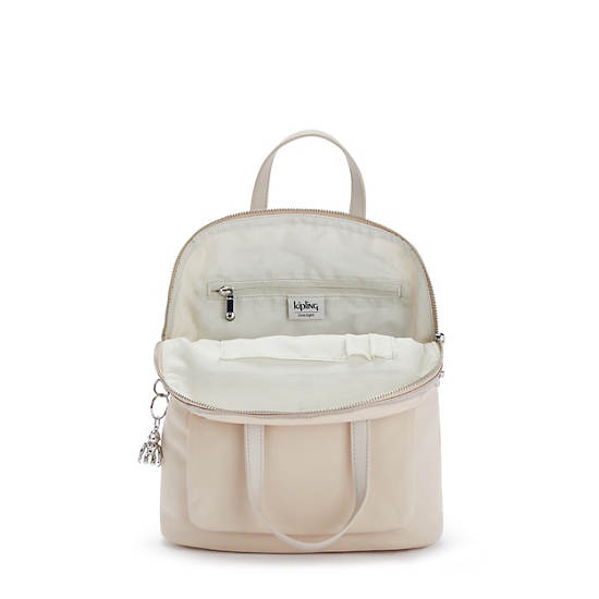 Kazuki Small Convertible Backpack, Light Clay Sand Tonal, large