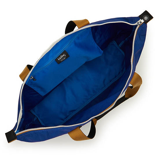 Art Medium Lite Tote Bag, Deep Sky Blue C, large
