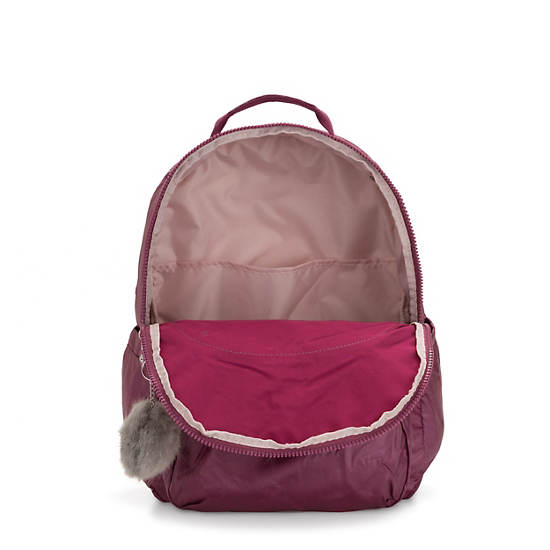 Seoul Extra Large Metallic 17" Laptop Backpack, Fig Purple Metallic, large